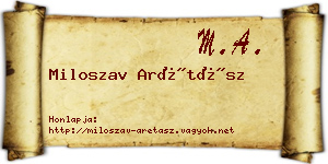 Miloszav Arétász névjegykártya